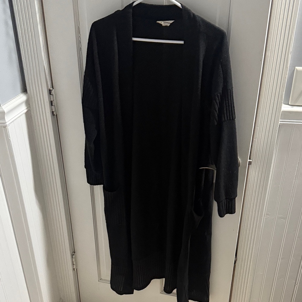 Caslon Black Open-Front Cardigan